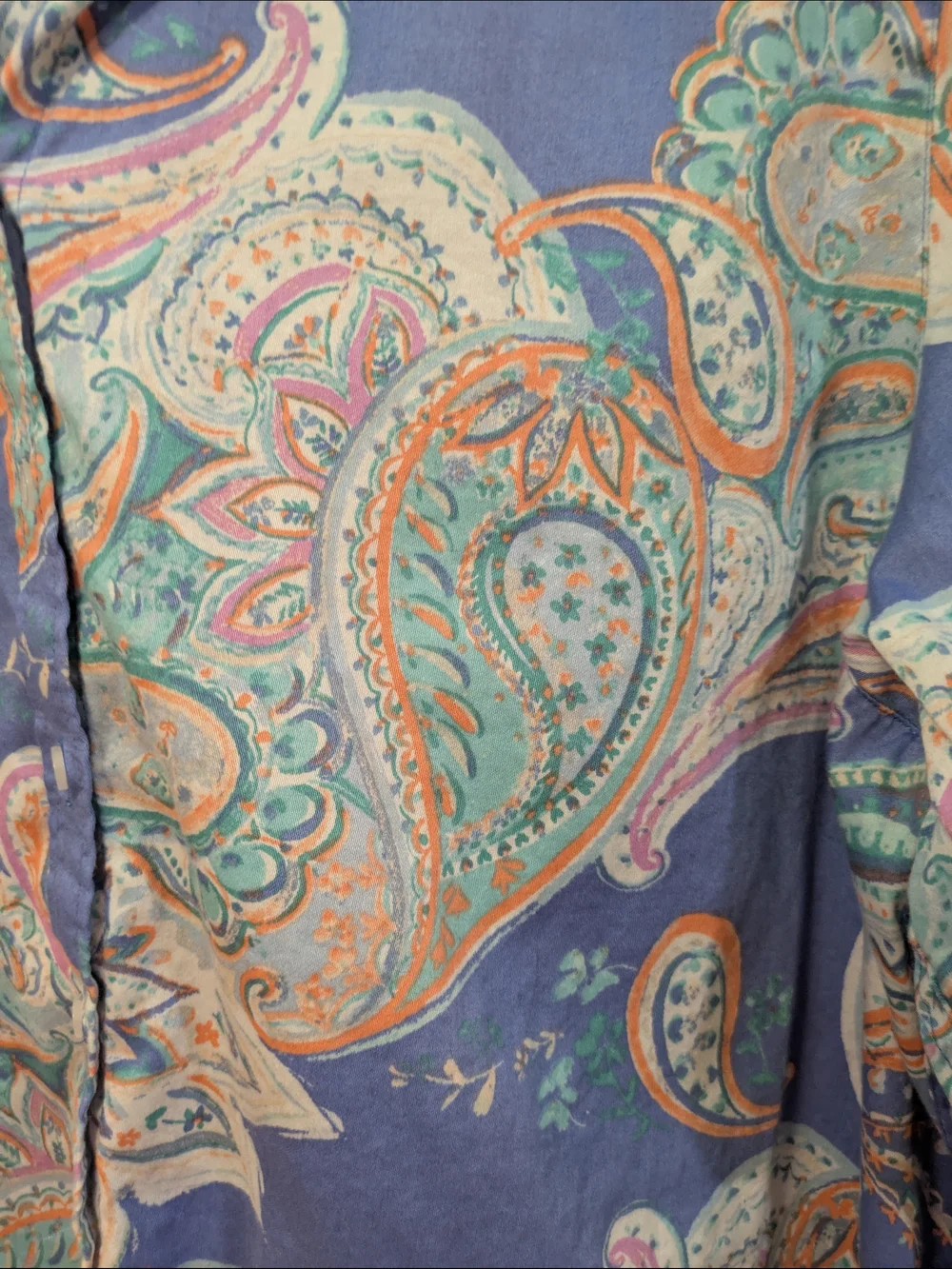 Ruby Rd. Paisley, Periwinkle, Button-Up Shirt - Picture 2 of 10